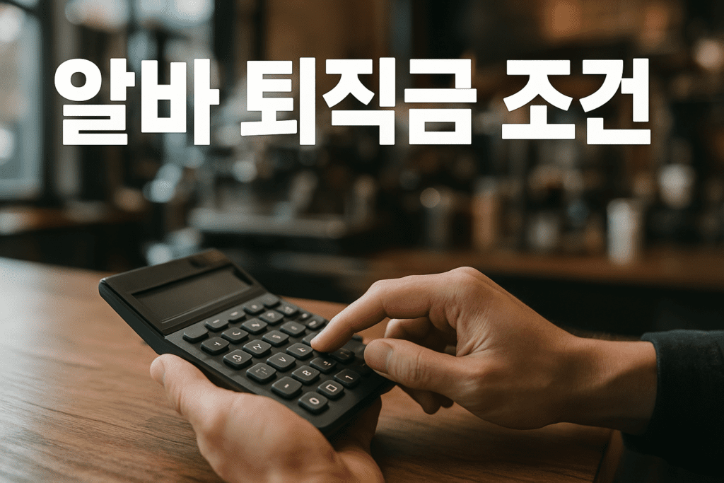 알바 퇴직금 규정