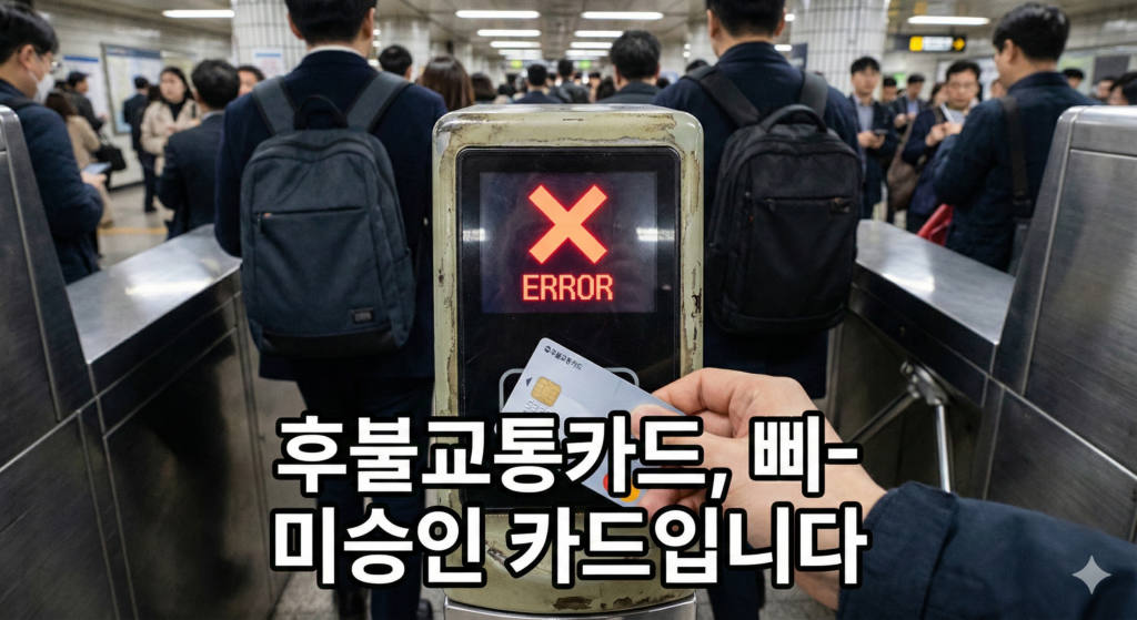 후불교통카드 미승인 카드입니다.